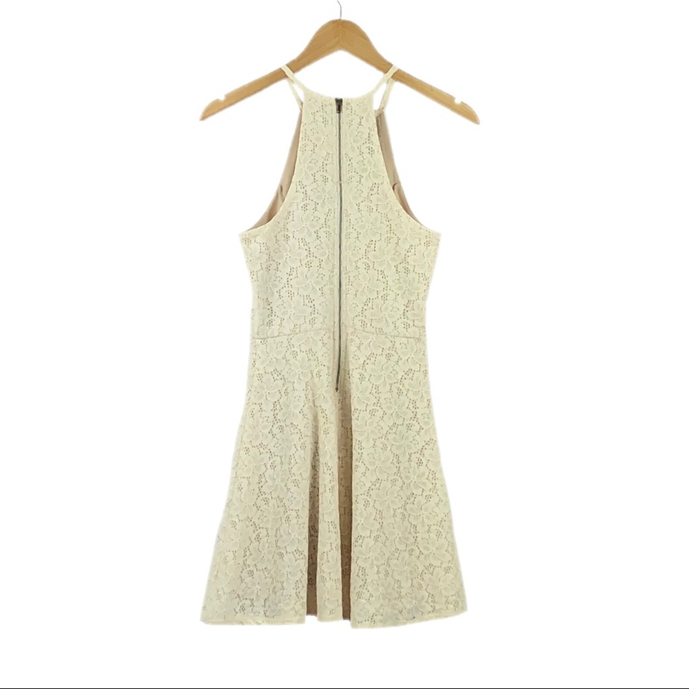 *SOLD* LOVE FIRE | Ivory Lace Laser Cut Dress - Picture 2 of 4